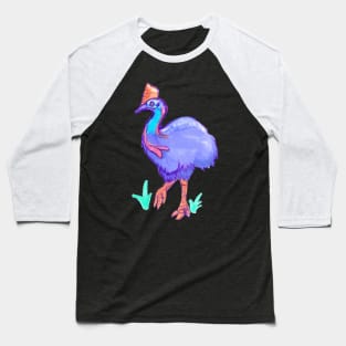 Colorful Cassowary Baseball T-Shirt